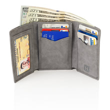 Load image into Gallery viewer, Trifold Wallet - Men&#39;s Slim Minimalist Money Holder - 12+ Credit Cards, 15+ Cash Bills Capacity - Heavy Duty, Stylish Storage with RFID Blocking Protection